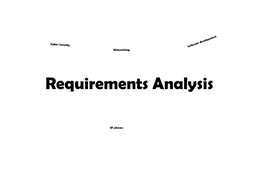 IT Requirements Analysis
